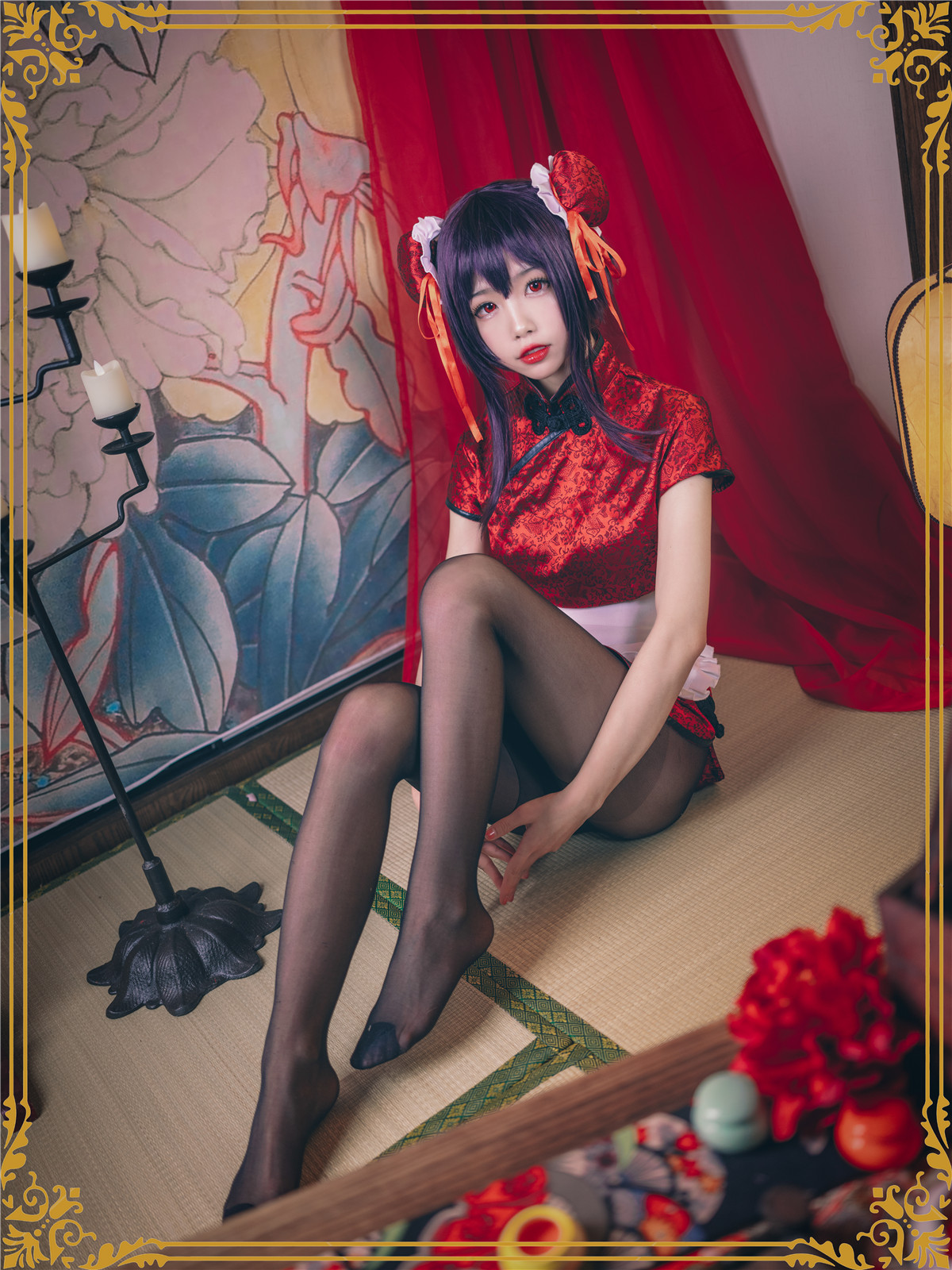 水淼 Cosplay 霞之丘诗羽 旗袍写真集